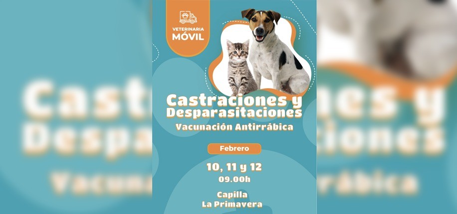 Se realizará un operativo de veterinaria móvil en La Primavera