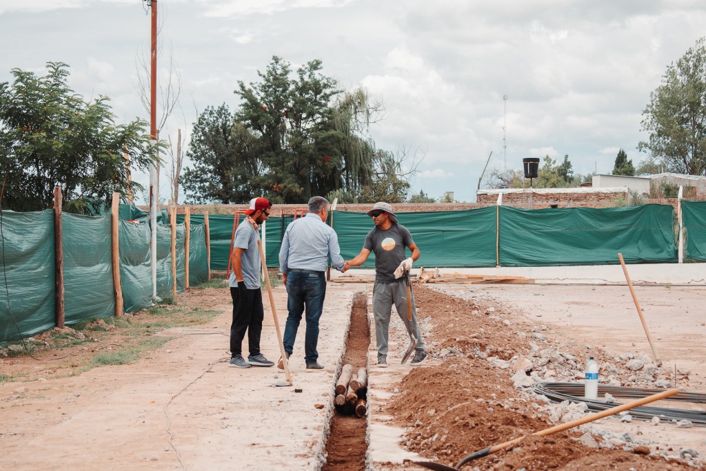 Avanza la obra de techado y mejoras en el Playón Deportivo de San José, Tupungato