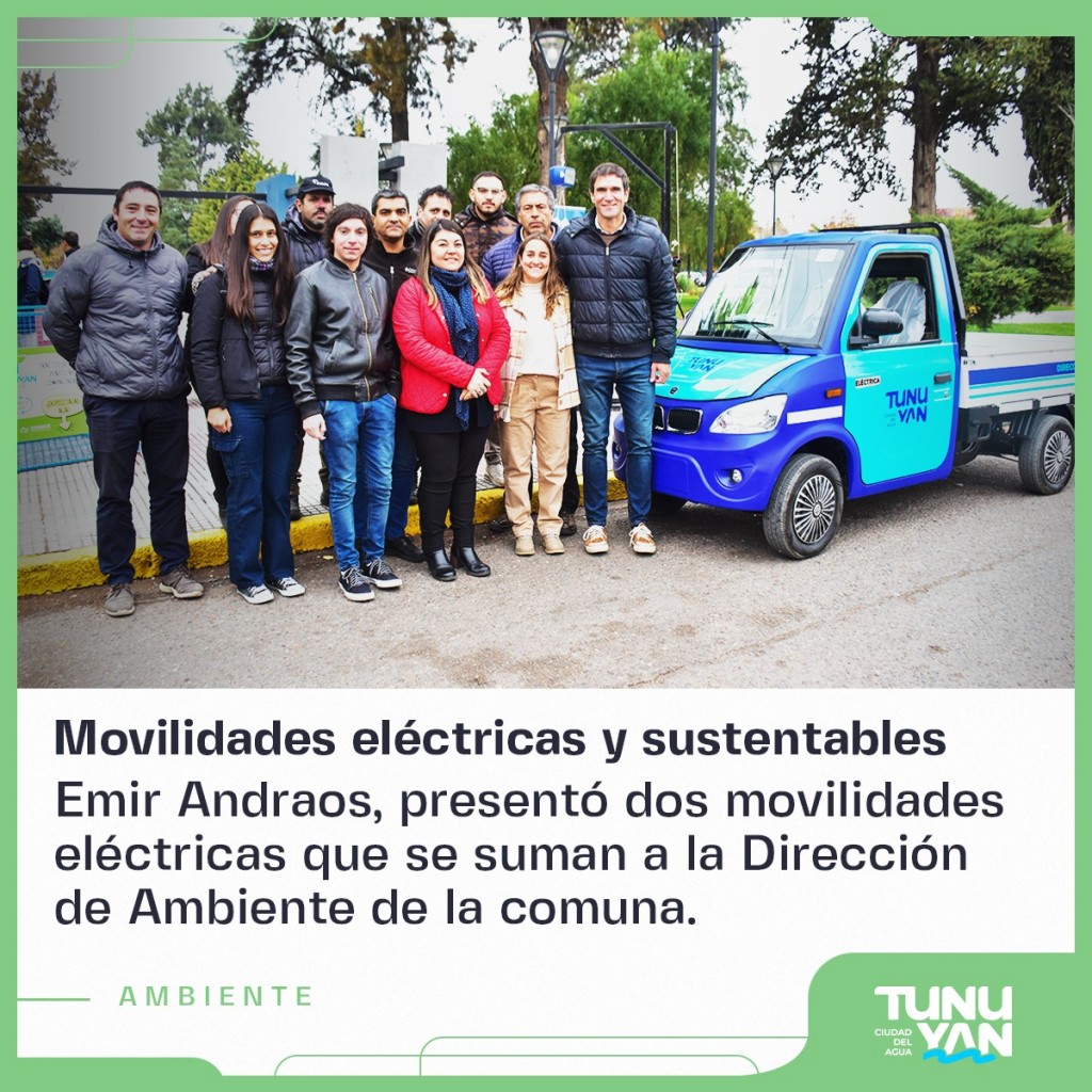 Tunuyán presenta nuevas movilidades eléctricas y sustentables.