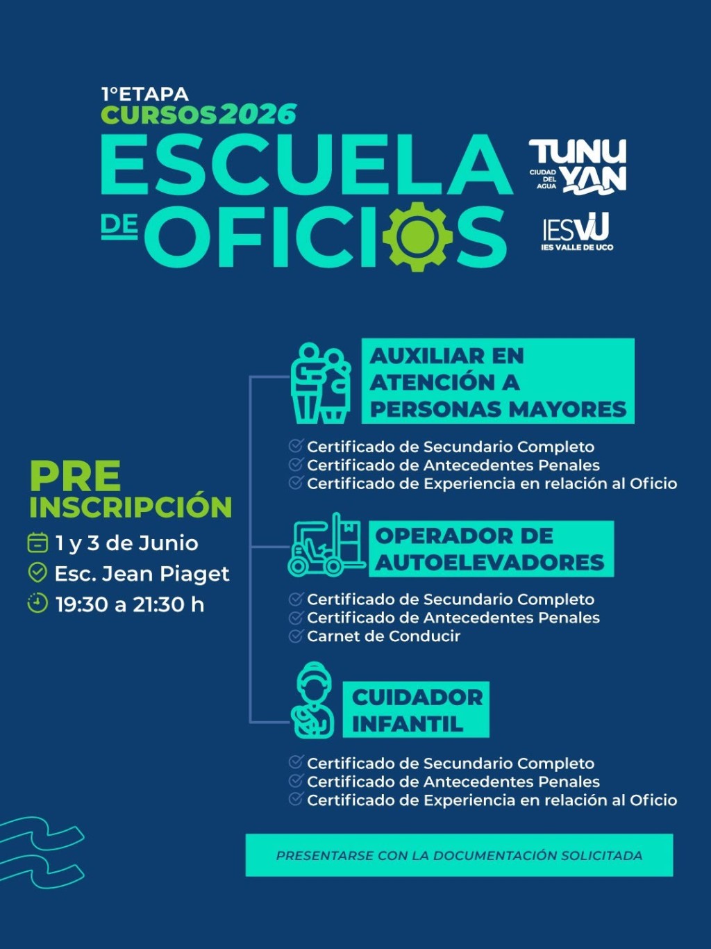 Escuela de Oficios en Tunuy&aacute;n:  Preinscripciones abiertas