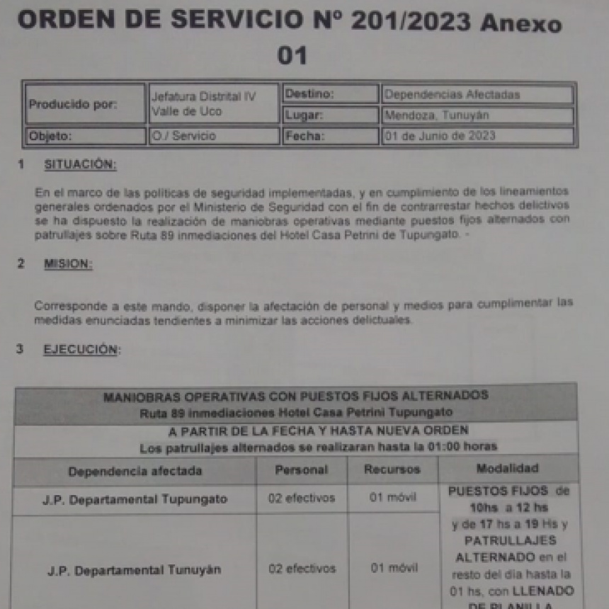 CORNEJO Y SUAREZ MANDAN A MOVILES, PERSONAL POLICIAL, A CUIDAR BODEGA DE MACRI, GRATIS, CON LOS POCOS RECURSOS NUESTROS.
