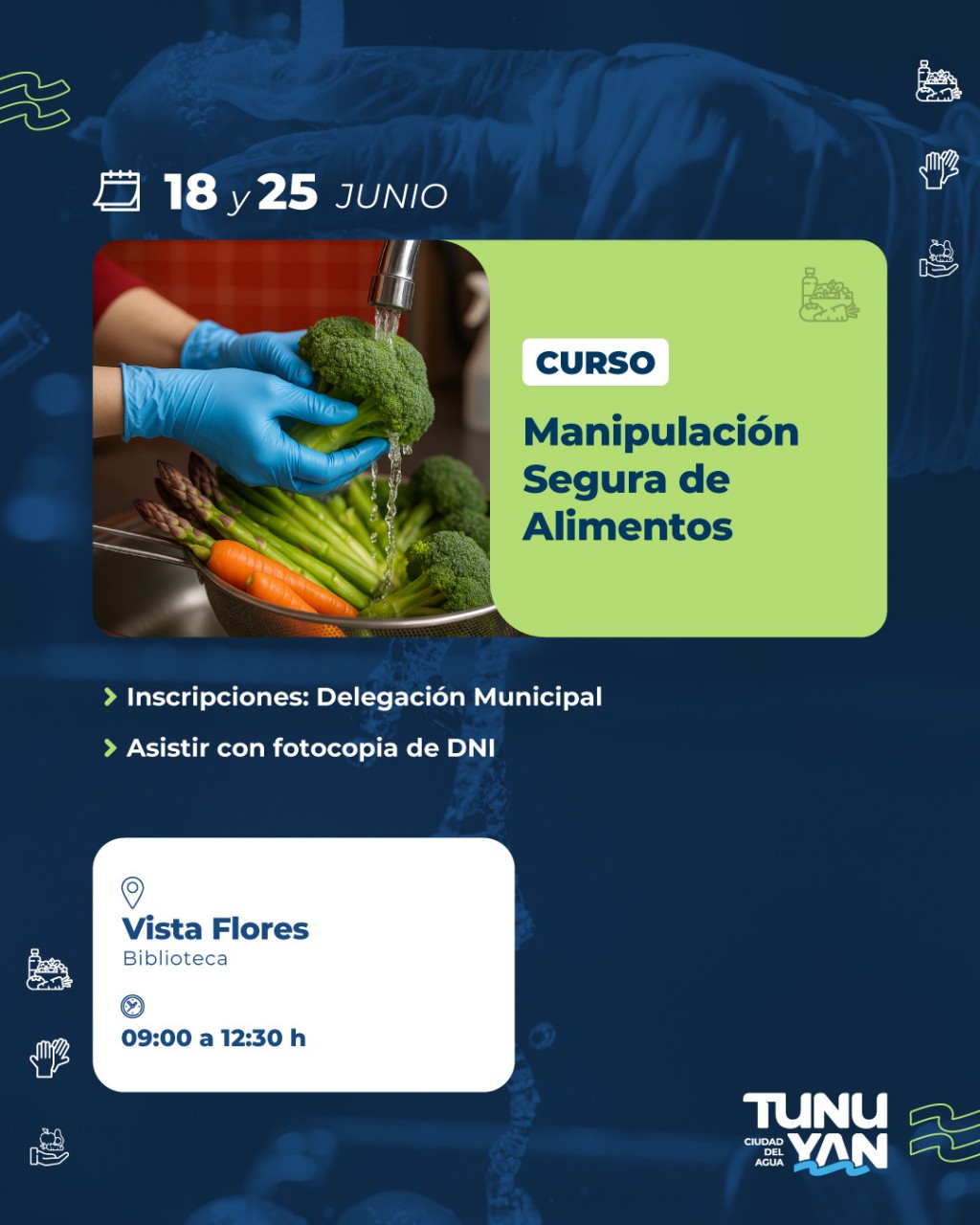 CURSO MANIPULACION SEGURA DE ALIMENTOS EN TUNUYÁN
