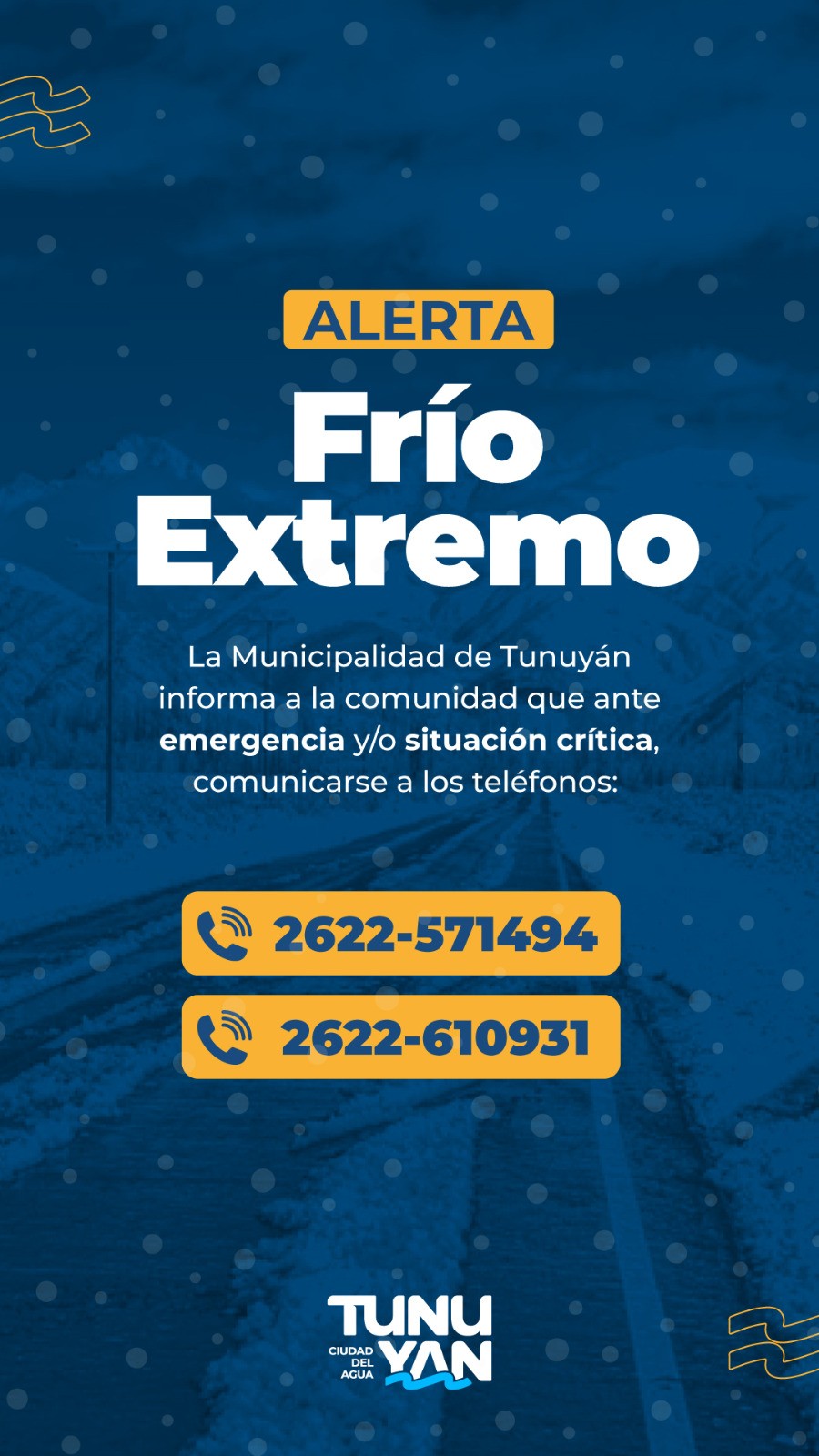 ALERTA ANTE FRIOS EXTREMOS