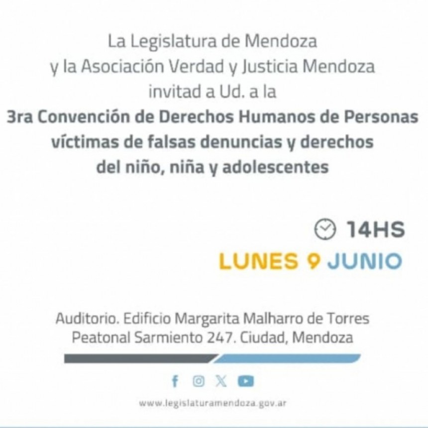 TERCERA CONVENCIÓN DERECHOS HUMANOS DE PERSONAS VÍCTIMAS DE FALSAS DENUNCIAS Y DERECHOS DEL NIÑO, NIÑA Y ADOLESCENTE