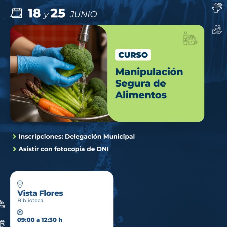 CURSO MANIPULACION SEGURA DE ALIMENTOS EN TUNUYÁN
