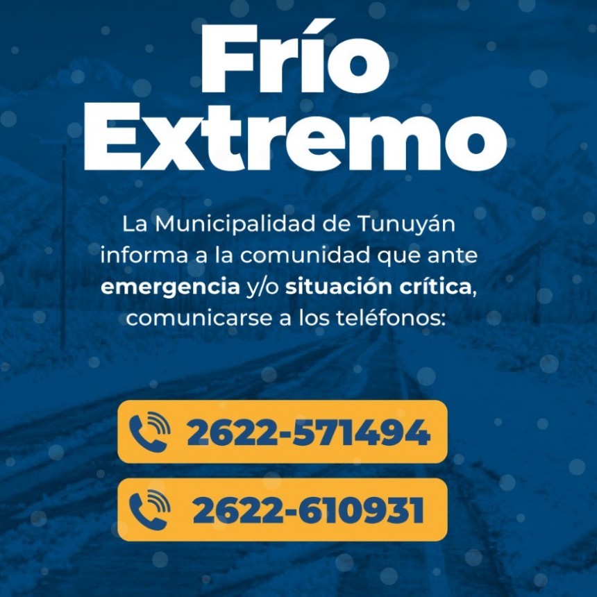 ALERTA ANTE FRIOS EXTREMOS