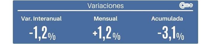 Las ventas minoristas pyme descendieron 1,2% interanual en mayo