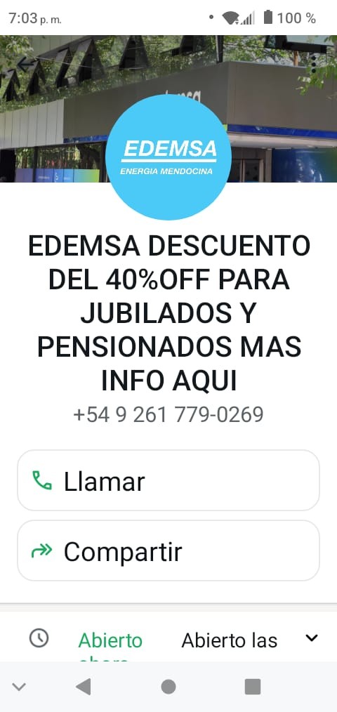 Cuidado con las estafas en redes sociales dirigidas a jubilados que se hacen pasar por Edemsa SA y Ecogas SA
