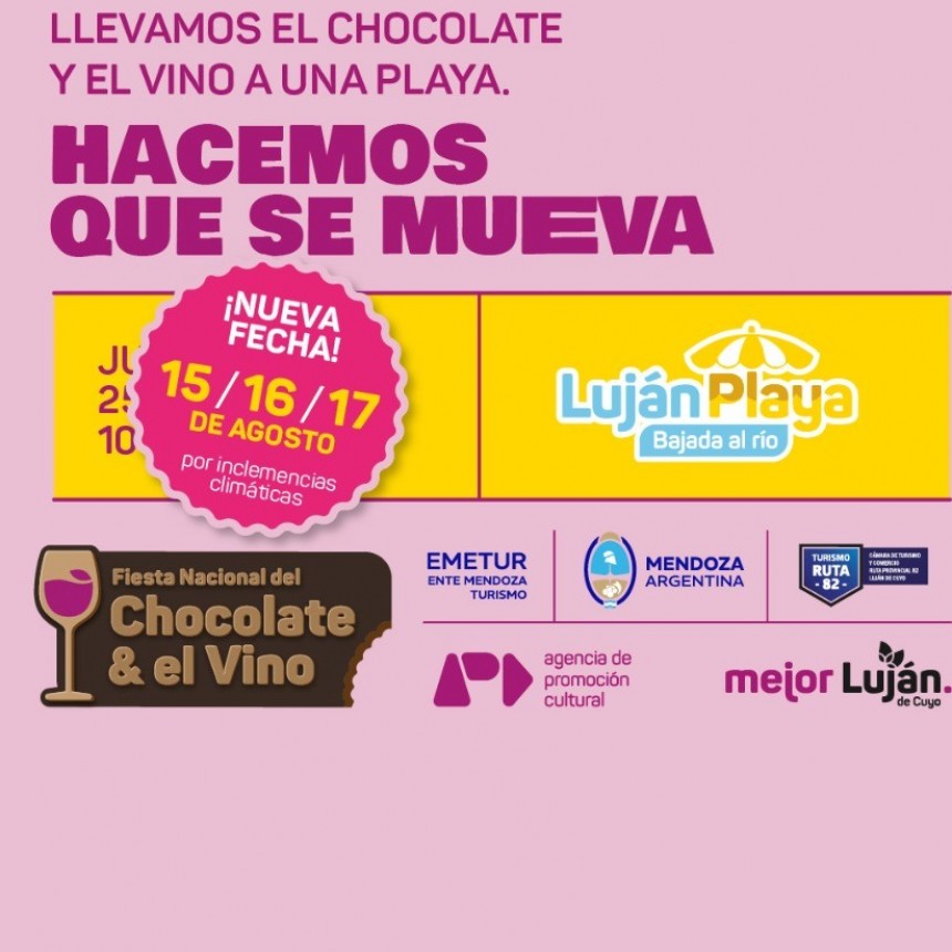 Se pospone la Fiesta Nacional del Chocolate y el Vino por inclemencias climáticas