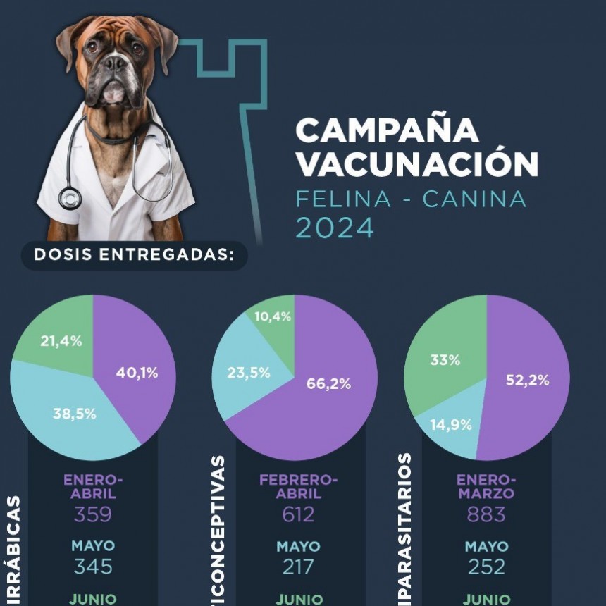 SAN CARLOS: TRABAJO DEL ÁREA VETERINARIA PRIMER BALANCE DEL AÑO.