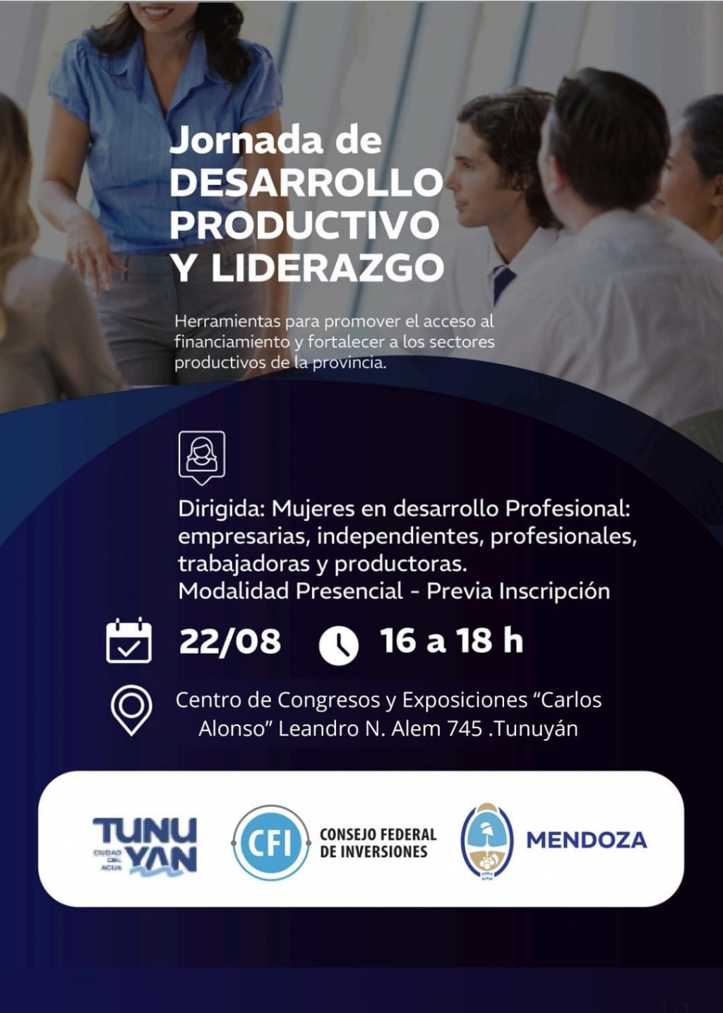 TUNUYÁN: JORNADAS DE DESARROLLO PRODUCTIVO Y LIDERAZGOS 