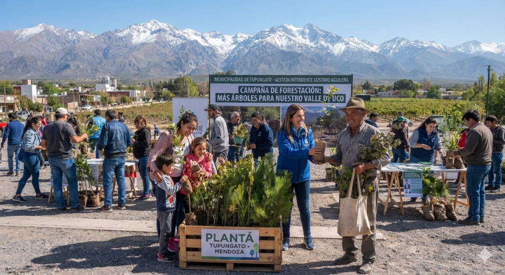 Nuevas acciones de forestaci&oacute;n y cuidado ambiental en Tupungato 