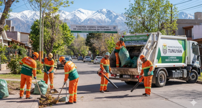  Operativo de limpieza llega a tu barrio en Tunuy&aacute;n : consult&aacute; el calendario
