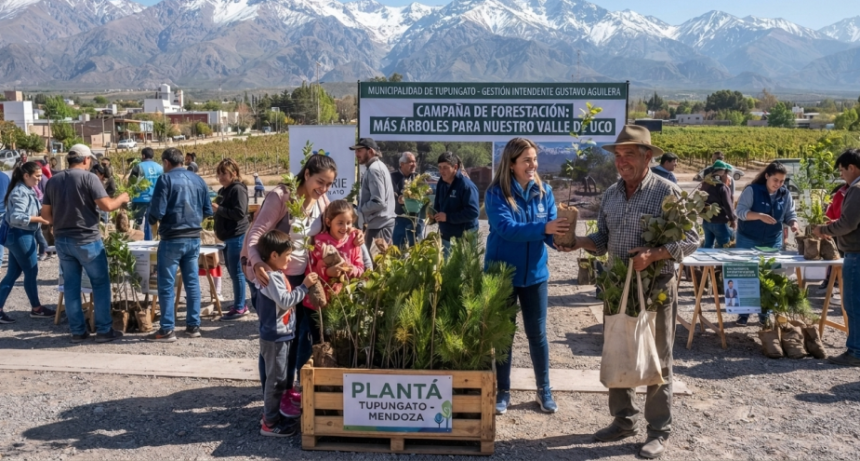 Nuevas acciones de forestaci&oacute;n y cuidado ambiental en Tupungato 