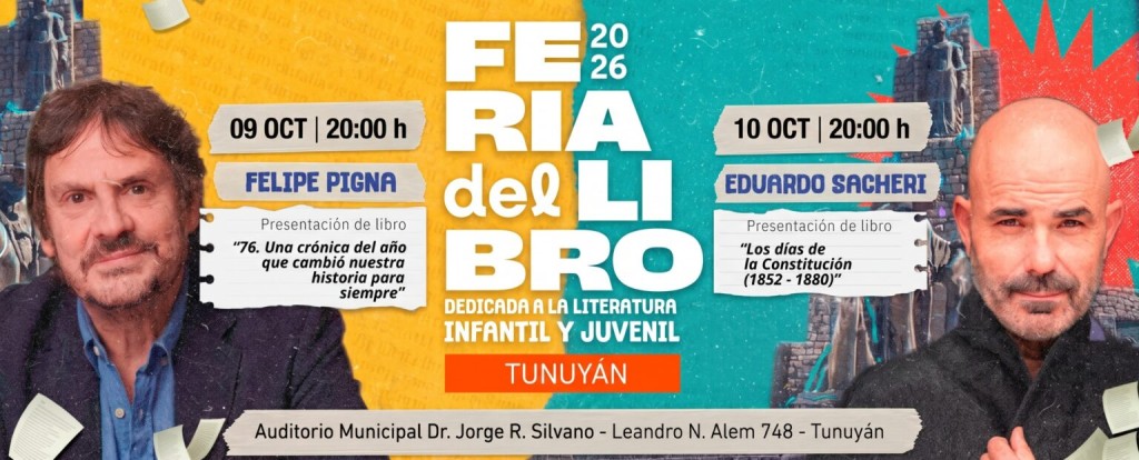 Feria del Libro en Tunuy&aacute;n: la programaci&oacute;n completa para disfrutar de dos jornadas de cultura