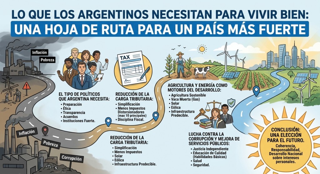 Lo que los argentinos necesitan para vivir bien: Una hoja de ruta para un pa&iacute;s m&aacute;s fuerte