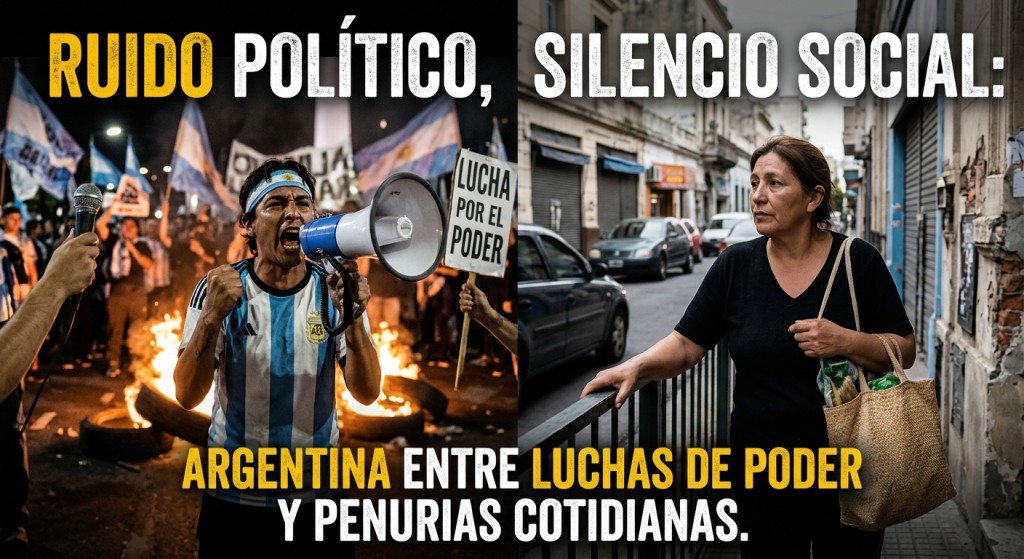  Ruido pol&iacute;tico, silencio social: Argentina entre luchas de poder y penurias cotidianas