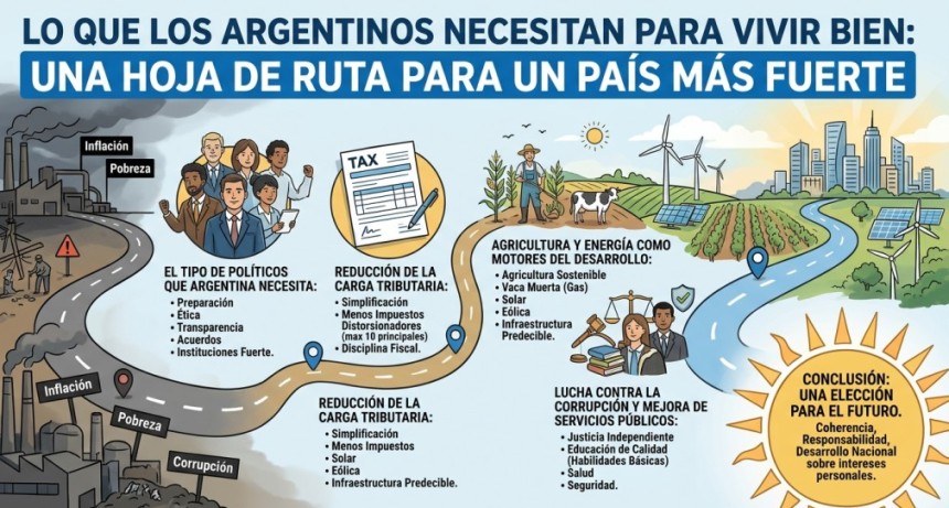 Lo que los argentinos necesitan para vivir bien: Una hoja de ruta para un pa&iacute;s m&aacute;s fuerte