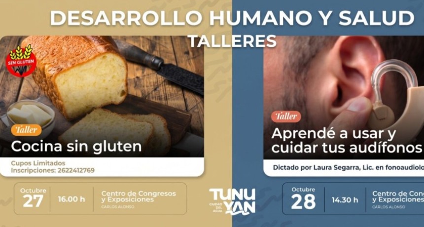 Salud en la vida cotidiana: talleres de cocina sin gluten y cuidado de aud&iacute;fonos en Tunuy&aacute;n