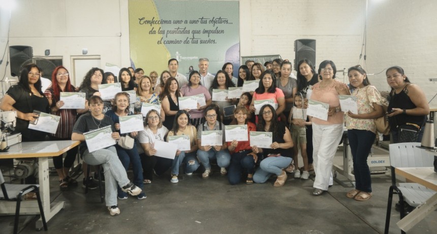 EL POLO TEXTIL TUPUNGATO TIENE SUS PRIMEROS EGRESADOS EN EL CURSO DE MANEJO DE MÁQUINAS TEXTILES INDUSTRIALES