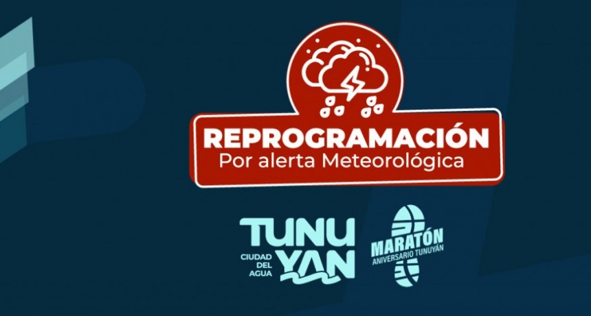 Por alerta meteorológica se reprograma la Maratón Aniversario de Tunuyán